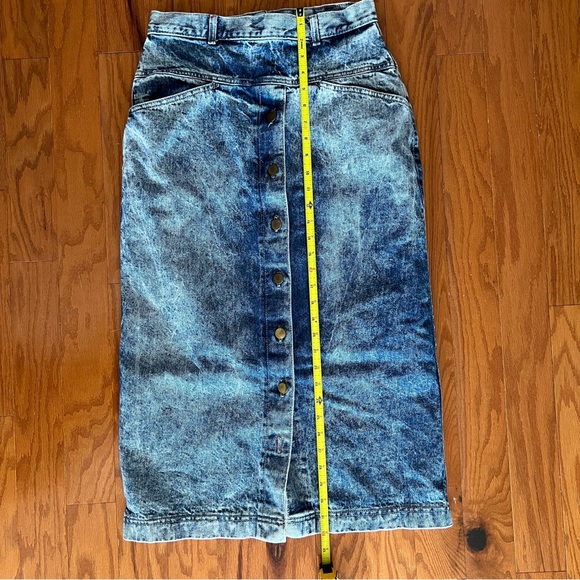 Vintage Whipp Acid wash midi skirt size 28 - Picture 5 of 7